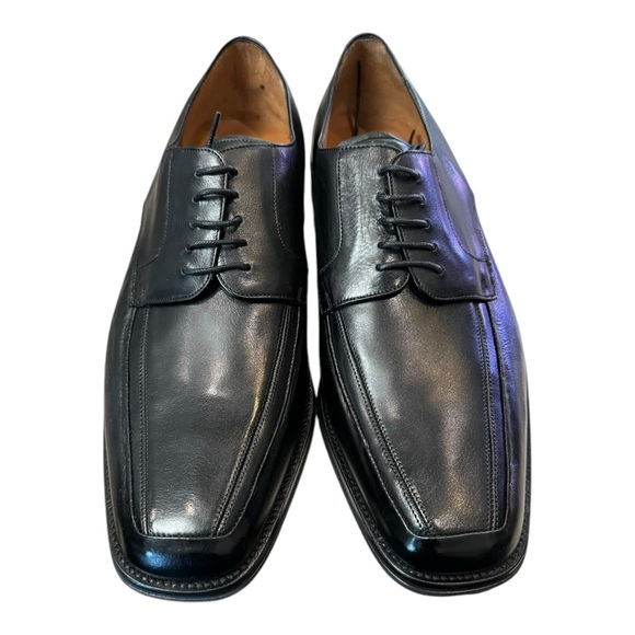New Mezlan Shaw Men's Black Leather Lace-up Oxford Dress Shoes 11.5 11.5W - Picture 3 of 7